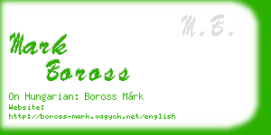mark boross business card