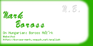mark boross business card